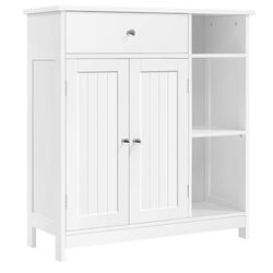 White Freestanding Storage Cabinet – Bathroom / Kitchen / Entryway