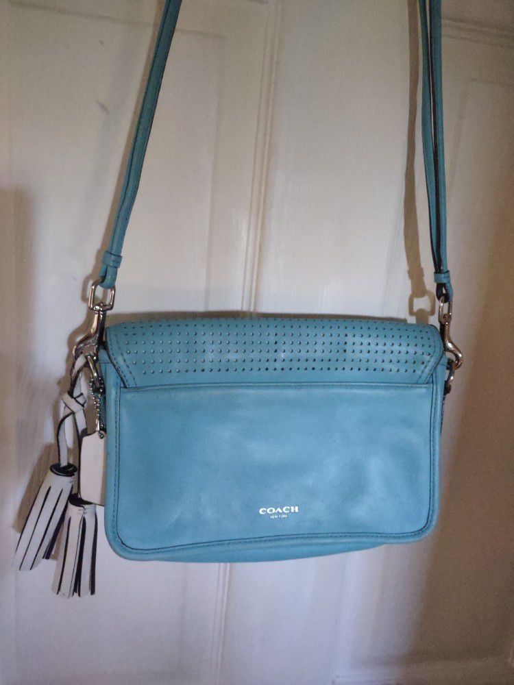 Coach Blue Leather Crossbody