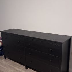 IKEA  Black 6 Drawer Dresser, Solid and Spacious, Great Condition