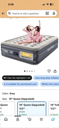 Queen air mattress/built in pump