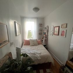 Full Size Wood Bed Frame & Mattress