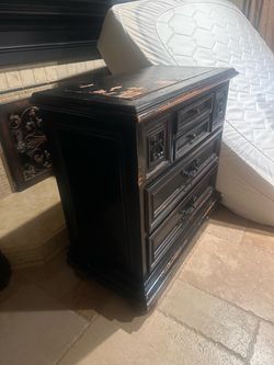 FREE Tall Espresso Wood Nightstand with Drawers
