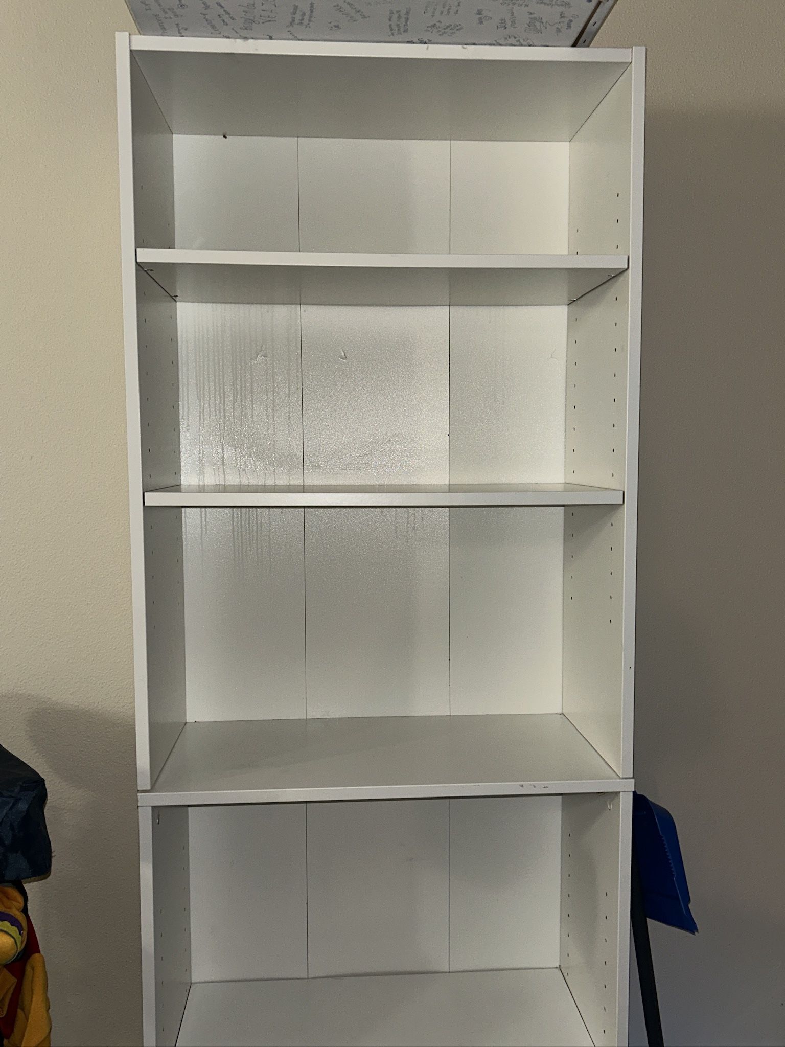 White Bookshelf / Storage Shelf – Good Condition