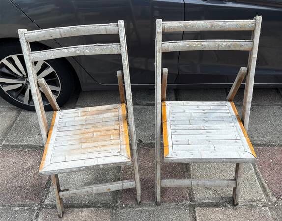 Bamboo Folding Chairs (2 for $15)