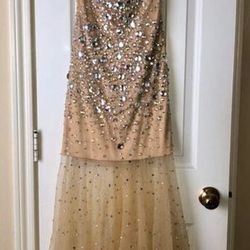 Jovani gold prom dress