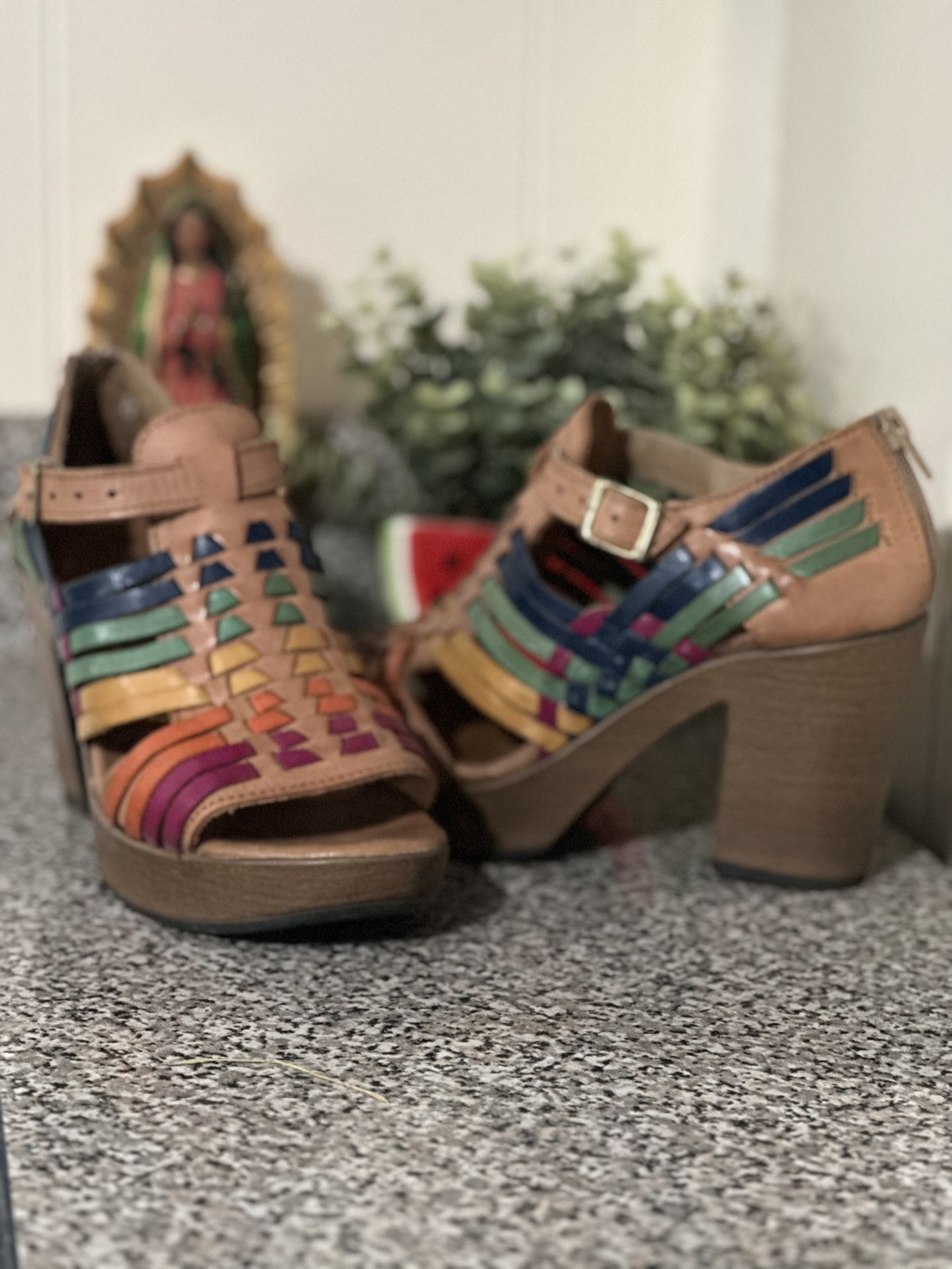 Authentic Handmade Mexican Huarache Heels