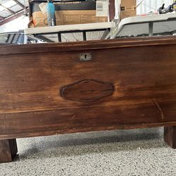 Cedar Chest And Desk Table 