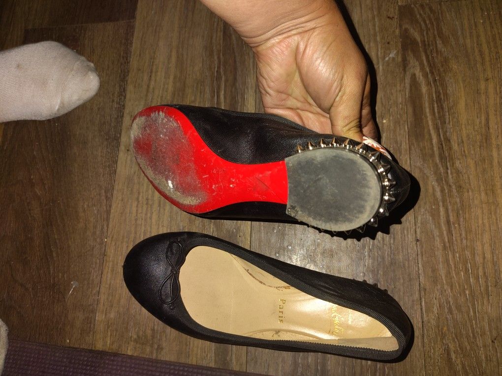 Christian Louboutin Spiked Heel Flats