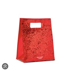Mini Red Glitter Bath & Body Works Bag 