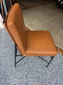 Hearth & Hand with Magnolia Brown Dining Chair – Target – Faux Leather & Black Metal