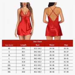 Women Lingerie V Neck Satin Laced 