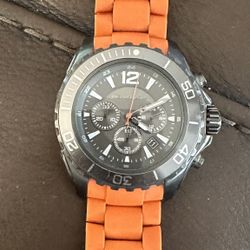Michael Kors Men’s Watch Steel Black and Gray Orange Man MK8234