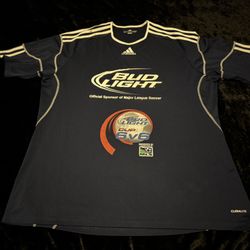 Mens XL MLS Budlight 6vs6 Adidas Soccer Jersey