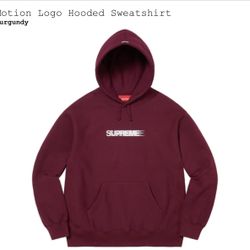 Supreme Motion Logo Hooded Sweat - Burgundy 