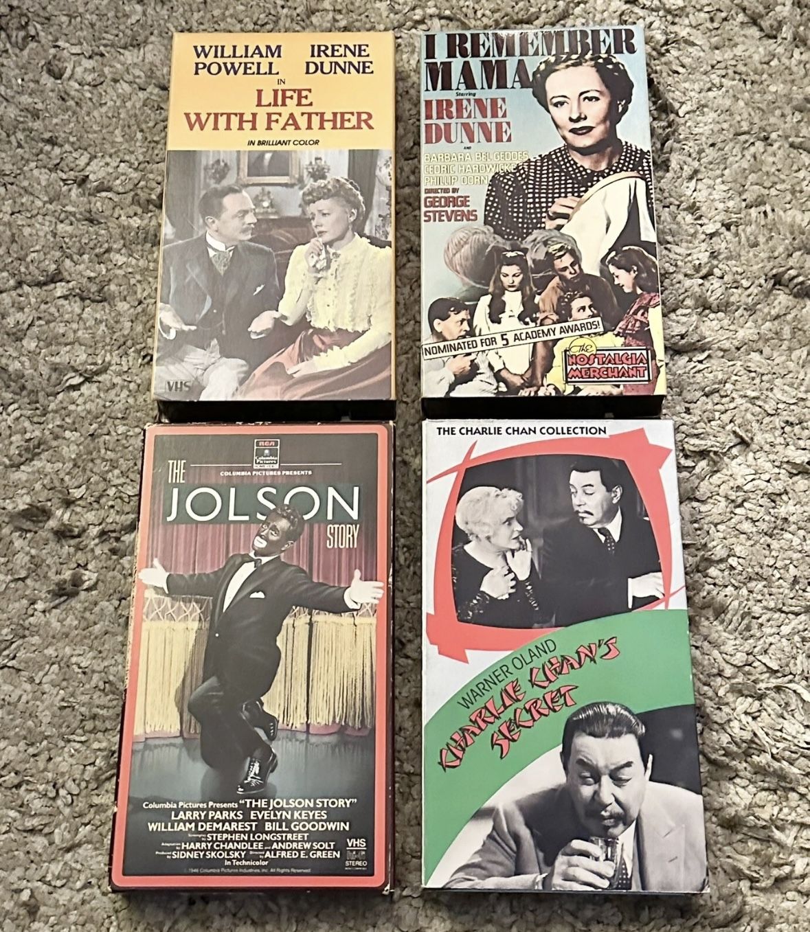 Lot Of 4 Vintage VHS Tapes - Comedy-Drama-Musical-Mystery (1(contact info removed))
