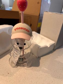 Starbucks Bearista glass PINK limited edition