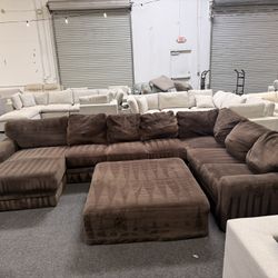 Brown Sectional Couch - Free Delivery