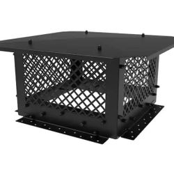14 in. x 14 in. Black Galvanized Steel Fireplace Chimney Caps for Outside