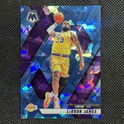 2024-25 Panini Mosaic LeBron James Blue Cracked Ice /125 SP Los Angeles Lakers