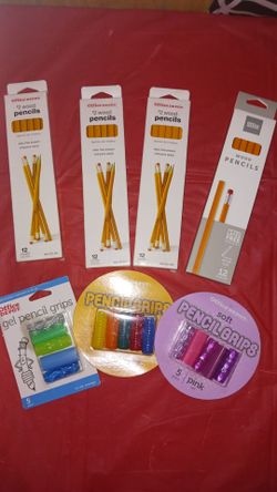 Pencils and pencil grips $3 each