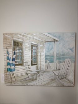 Coastal Seascape Painting on Canvas