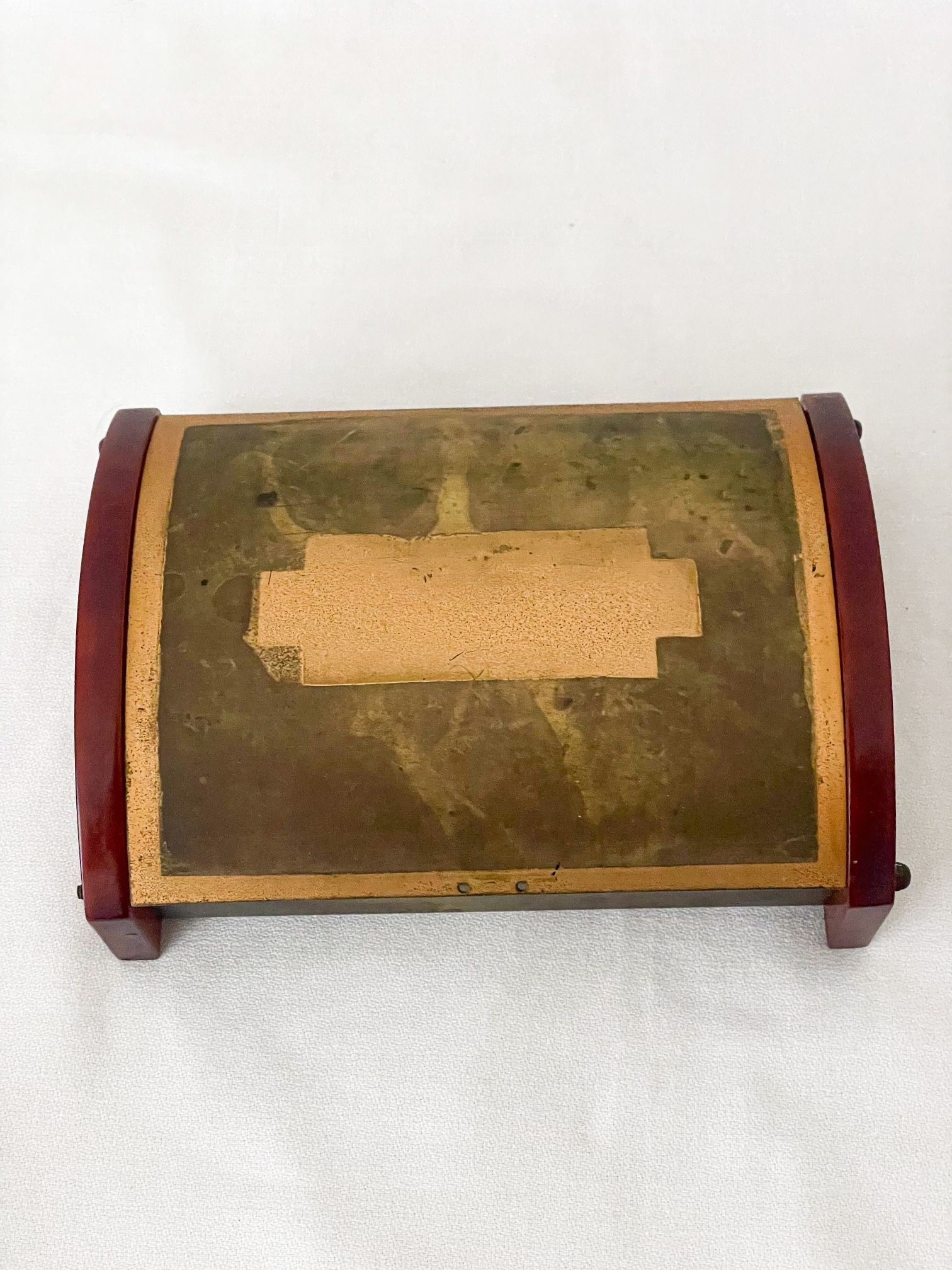 Vintage 1930s Art Deco Copper Cigarette Cigar Box, Carl AubΓΆck Attribution