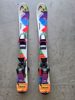 Head 78cm kids Snow Skis waxed w binding adjust