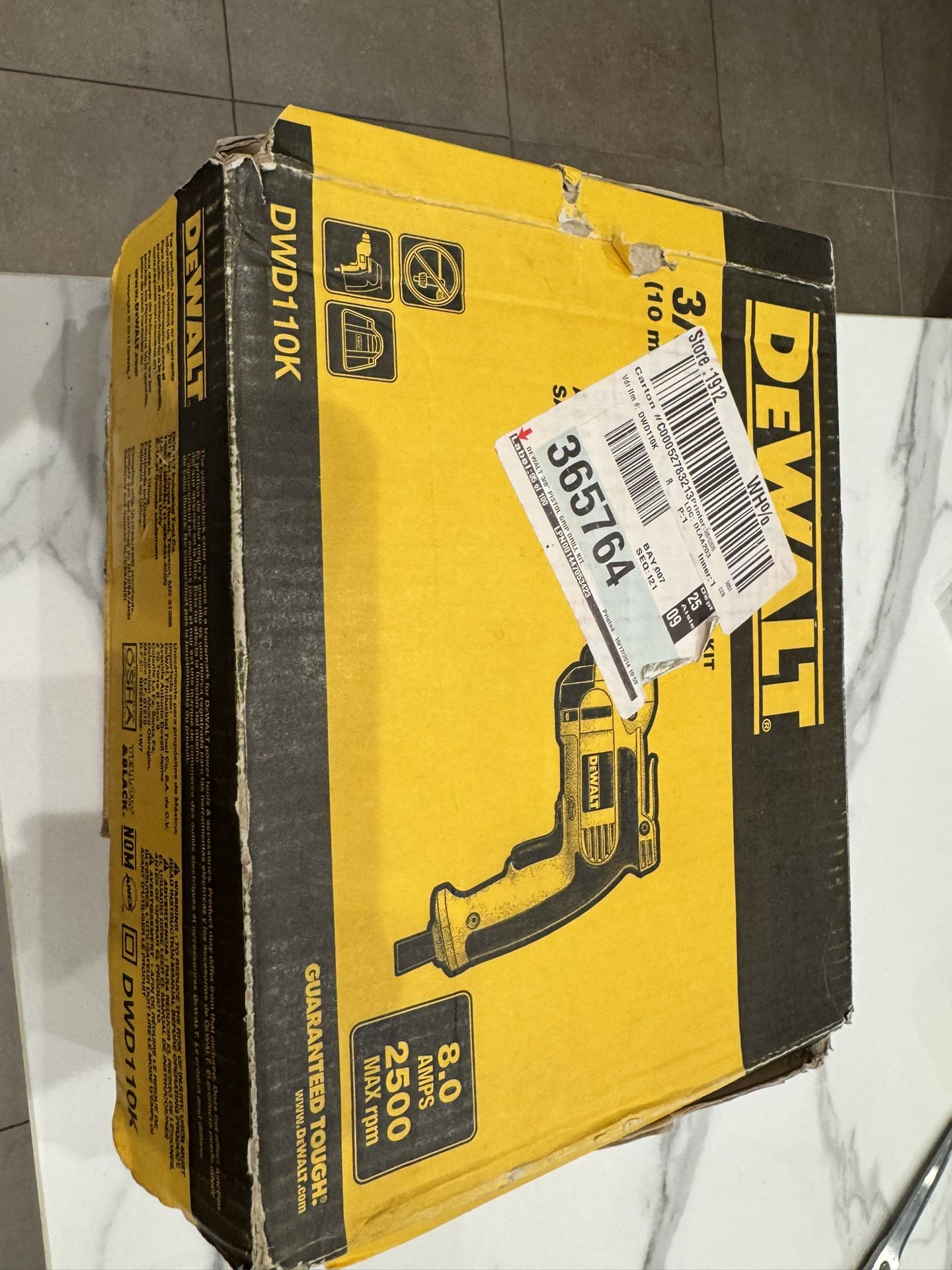 Dewalt 3/8 in Electric Drill Kit With Cord, Pistol Grip Handle Style, 120V AC - DWD110K
