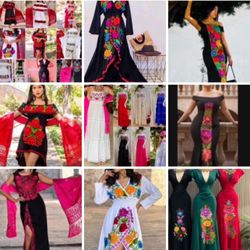 Vestidos Bordados Méxicanos Beautiful Mexican Dresses  Precios Varian - Prices Vary