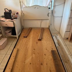 vintage bed with dresser!