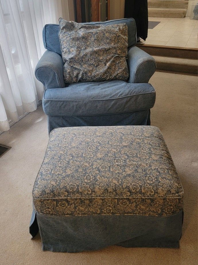 Oversized Chair And Ottoman X 2