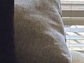 Solid Grey Textured Throw Pillow