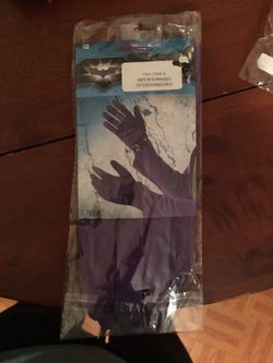Purple joker gloves