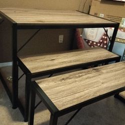 Dining Table and 2 matching benches