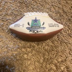 Cowboys 1995-96 Super Bowl Champions Mini Ball