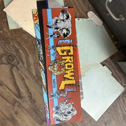 Growl Arcade Marquee Taito Original  Translight Material 
