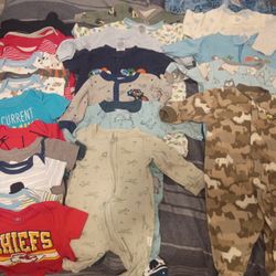 NEW BABY BOY CLOTHES NEVER WORN 0-3M