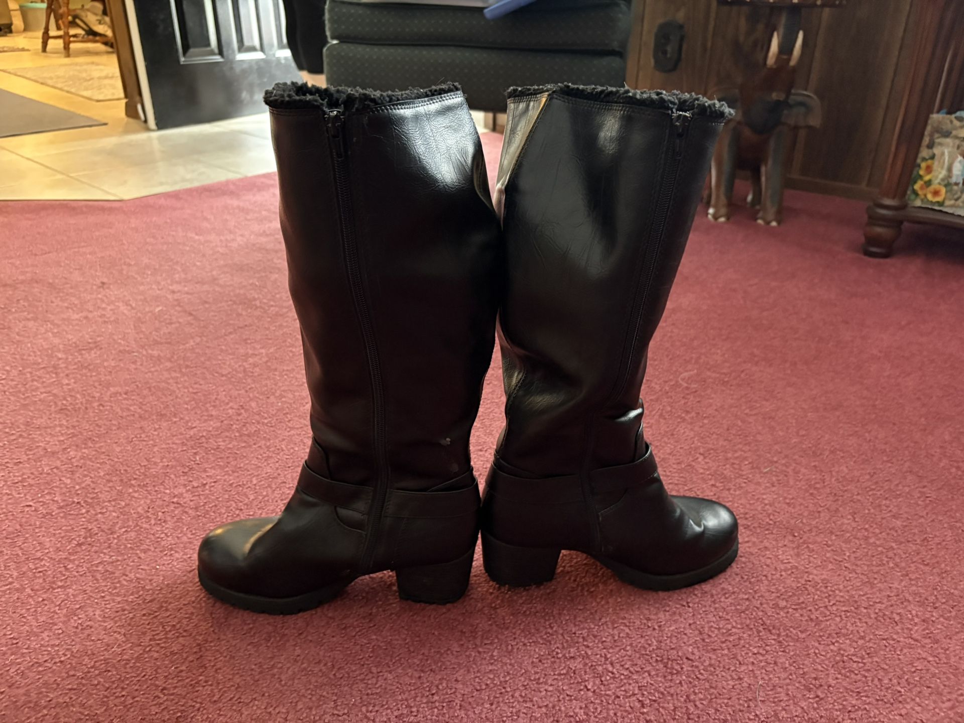 Black Wide Calf Boots