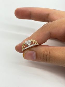 10KT Real Gold Crown Ring For Women