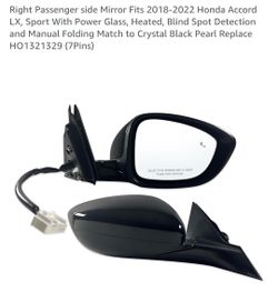 Honda  Accord Passenger mirror (2018-2022)