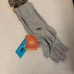 Outdoor Research Active Ice Full Fingered Sun Sleeves. Sz L /XL. Alloy.                     Ez