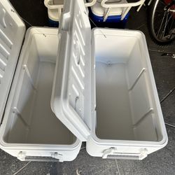 Coleman Coolers And Fishing Poles 