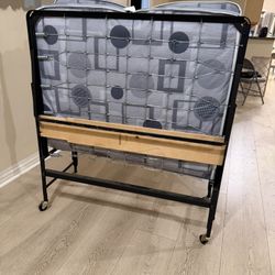 Foldable Twin Size Bed With Mattress 