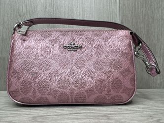 Coach Nolita 19 CR956 Metallic Pink Signature Wristlet Bag (A1D030612)