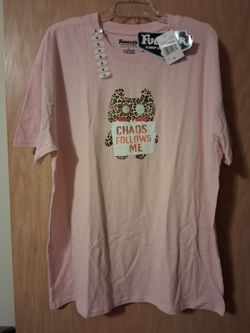 NEW "Chaos Follows Me" Ladies XL Novelty T-Shirt