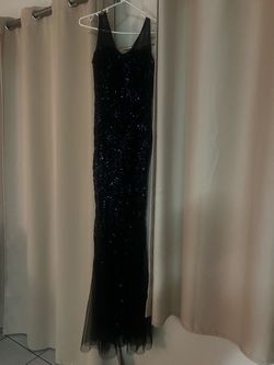 Navy blue gown dress
