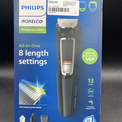 All-in-One Trimmer for Beard/Nose/Ears Philips Norelco Multigroom 3000 13-in-1