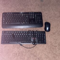 Keyboard Red dragon And Logitech Keyboard And Mouse 