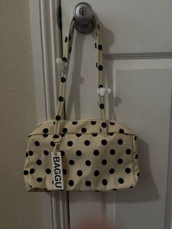 Baggu regular bowler cream polka dot UO exclusive