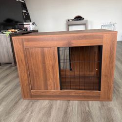 Dual Door Wooden Dog Crate / End Table – Stylish & Sturdy